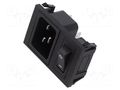 Connector: AC supply; socket; male; 16A; 250VAC; C20 (I); IEC 60320 BULGIN BZV49/Z0000/98