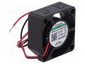 Fan: DC; axial; 12VDC; 25x25x10mm; 2.04m3/h; 24.8dBA; Vapo; 28AWG SUNON MF25101V3-A99