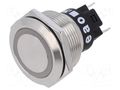 Indicator: LED; flat; red; 12VDC; 12VAC; Ø22mm; 82; connectors EAO 82-6151.0113