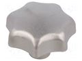 Knob; Ø: 63mm; Int.thread: M12; stainless steel; DIN 6336 ELESA+GANTER DIN6336NI-63-M12-E