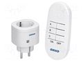 Power socket; plug-in; 230VAC; IP20; 30m; white; Schuko ORNO OR-GB-440-SCHUKO