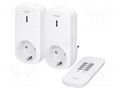 Power socket; plug-in; 230VAC; IP20; 25m; white; Schuko VIRONE VIR-RS-4-SCHUKO