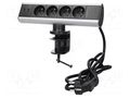 Plug socket strip: furniture; 3680W; black,silver; 230VAC; 1.8m VIRONE VIR-FS-8