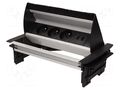 Plug socket strip: furniture; IP20; 3680W; black,silver; 250VAC ORNO OR-AE-1362