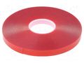 Tape: fixing; W: 19mm; L: 33m; Thk: 1mm; double-sided; acrylic AFTC AFTC-5310-19MM-33M