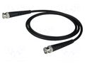 Test lead; BNC plug,both sides; Len: 2.5m; black; Z: 50Ω; RG223/U CAL TEST CT4098-250