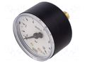 Manometer; 0÷10bar; Class: 2.5; 50mm; Temp: -20÷60°C; plastic WIKA 111.12-12008761