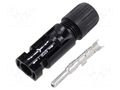 Connector: solar; plug; male; MC4; 39A; 1kV; IP2X,IP65,IP68; crimped STÄUBLI 32.0015P0001-UR