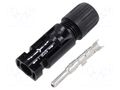 Connector: solar; plug; male; MC4; 39A; 1kV; IP2X,IP65,IP68; crimped STÄUBLI 32.0015P0001-UR