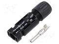Connector: solar; plug; male; MC4; 39A; 1kV; IP2X,IP65,IP68; crimped STÄUBLI 32.0017P0001-UR