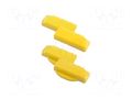 Hinge; polycarbonate; BOCUBE; yellow; 4pcs; UL94V-0 BOPLA BSCHBPC-V01023