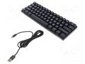 Keyboard; black; USB C; wired,US layout; mechanical keyboard,RGB SAVIO SAVGK-BLACKOUT-BL