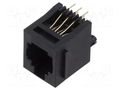 Connector: RJ12; socket; PIN: 6; 6p6c; on PCBs,PCB snap; THT ADAM TECH MTJ-663X1