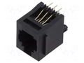 Connector: RJ12; socket; PIN: 6; 6p6c; on PCBs,PCB snap; THT ADAM TECH MTJ-663X1