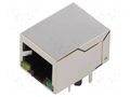 Connector: RJ45; socket; PIN: 8; shielded,with LED; 8p8c; THT ADAM TECH MTJ-88TX1-FSD-LG