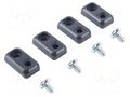 Wall mounting element; BOCUBE; graphite; 4pcs. BOPLA BWL-27024