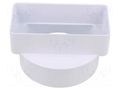 Accessories: round flat connector; white; ABS; Ø100x110mm DOSPEL S.A. 007-0219