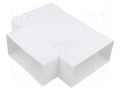 Flat t-joint; ABS; white; 110x55mm DOSPEL S.A. 007-0227