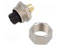 Connector: M9; socket; female; Plating: gold-plated; 125V; IP40 BINDER 09-0098-00-05