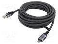 Cable; USB 3.1; RJ45 plug,USB C plug; nickel plated; 10m; U/FTP Goobay GOOBAY-70754
