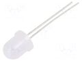 LED; white warm; 8mm; 1120÷1560mcd; 30°; Front: convex; 12VDC; 225mW OPTOSUPPLY OSM5DK8132A-12V