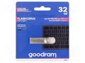 Pendrive; USB 3.2; 32GB; R: 60MB/s; W: 20MB/s; silver; USB A GOODRAM UNO3-0320S0R11