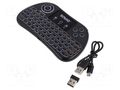 Keyboard; black; USB A; wireless; Features: touchpad,with LED; 10m SAVIO SAVMKW-02