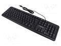 Keyboard; black; USB A; BE layout,wired; 1.5m GEMBIRD KB-U-103-BE