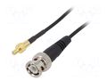 Cable; 1m; BNC male,SMB male; shielded; PTFE; black; straight; 50Ω MUELLER ELECTRIC SMBM-BNCM17410