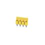 Cross-connector (terminal), when screwed in, Number of poles: 4, Pitch in mm: 11.90, Insulated: Yes, 101 A, yellow Weidmuller 1055260000 04008190037000