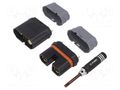 Connector: DC supply; plug/socket; QS; male + female; PIN: 6(4+2) DONGGUAN QS ELECTRONIC TECH CO.,LTD QS12F+M