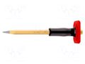 Pointed chisel; L: 250mm; with splash guard; Plating: varnish RENNSTEIG REN.3312501
