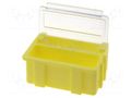 Container: box; with flap; ESD; transparent,yellow LICEFA SMDBOXN22341