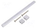 Holder; aluminium; natural; H: 30.5mm; L: 244mm; W: 15.5mm; handle GTV Poland GTV-UA-B0-311224