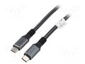 Cable; USB 4.0; USB C plug,both sides; gold-plated; 3m; Core: Cu DIGITUS DB-300443-030-S