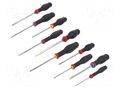 Phillips,Pozidriv®,slot; 10pcs; Screwdriver: universal-set FACOM FACOM-ATW.J10PB