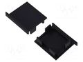 Cap for LED profiles; black; LOKOM KLUŚ K-C24005C07