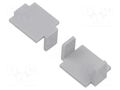 Cap for LED profiles; grey; KOZMA KLUŚ K-C24217C02