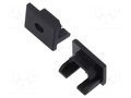 Cap for LED profiles; black; PDS-4-PLUS; with hole KLUŚ K-C24337C07TW