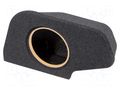 Car loudspeaker enclosure; MDF; black melange; 200mm; Mercedes BASSER OBGL.MERCEDES.13