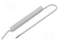 Wire: coiled; 3G0.75mm2; unshielded; PUR; white; 300V,500V; 0.8m SIMECH SPT00026B