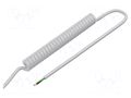 Wire: coiled; 3x0.35mm2; unshielded; PUR; white; 300V; 0.2m; 0.8m SIMECH SPT00135B