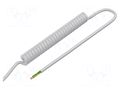 Wire: coiled; 4x0.15mm2; unshielded; PUR; white; 300V; 0.1m; 0.4m SIMECH SPT00057B