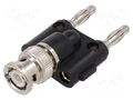 Adapter; 3A; 56.1mm; banana 4mm plug x2,BNC socket; 50Ω CAL TEST CT2940