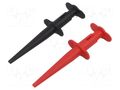 Clip-on probe; hook type; 5A; black,red; 4mm; L: 126mm; 2pcs. CAL TEST CT4467