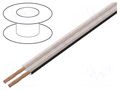 Wire: loudspeaker cable; TLYp; 2x1mm2; stranded; Cu; transparent SIMECH PKT0027AC