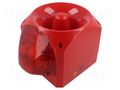 Signaller: lighting-sound; 24÷48VAC; LED; red; IP66; 110dB; ABS KLAXON SIGNALS PNC-0062