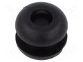 Grommet; Ømount.hole: 6.4mm; Øhole: 4mm; black; 0÷80°C; PVC ESSENTRA ESS-10082324