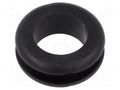 Grommet; Ømount.hole: 22mm; Øhole: 16mm; black; 0÷80°C; PVC ESSENTRA ESS-10284377