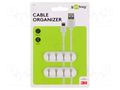Set of clips; white; Cable P-clips; 2pcs; 6.2mm Goobay GOOBAY-70400